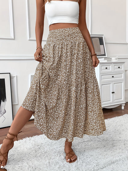Feminine Elena Ditsy Floral Midi Skirt