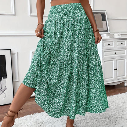 Feminine Elena Ditsy Floral Midi Skirt