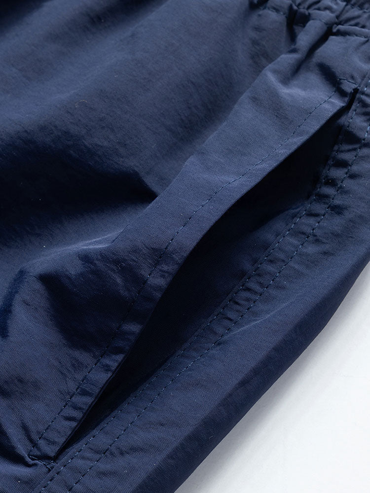 Men's Palm Tree Shirt with Flamingo Print and Drawstring Swim Shorts