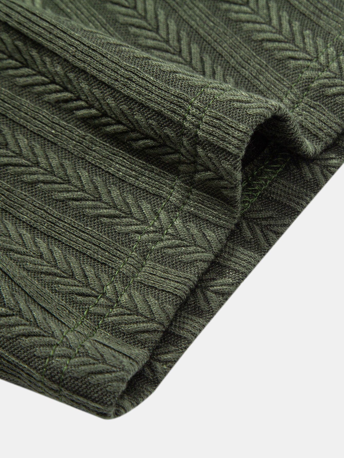 Polo Shirt with Unique Wheat Ear Jacquard Pattern