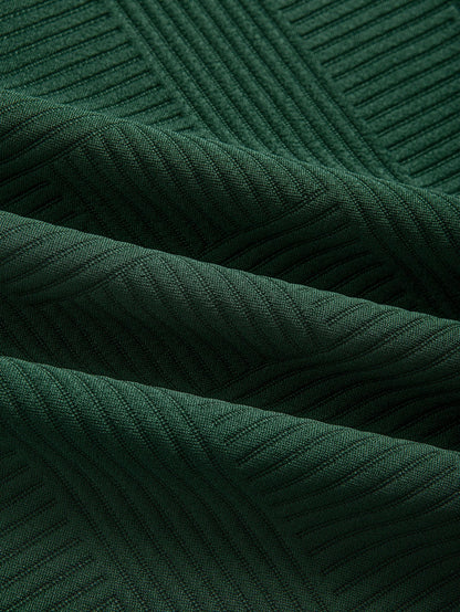 Striped Jacquard T-Shirt & Shorts Set with Hood