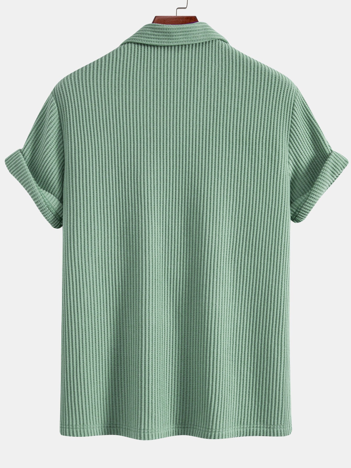 Men’s Waffle-Style Shirt with Drawstring Knit Shorts