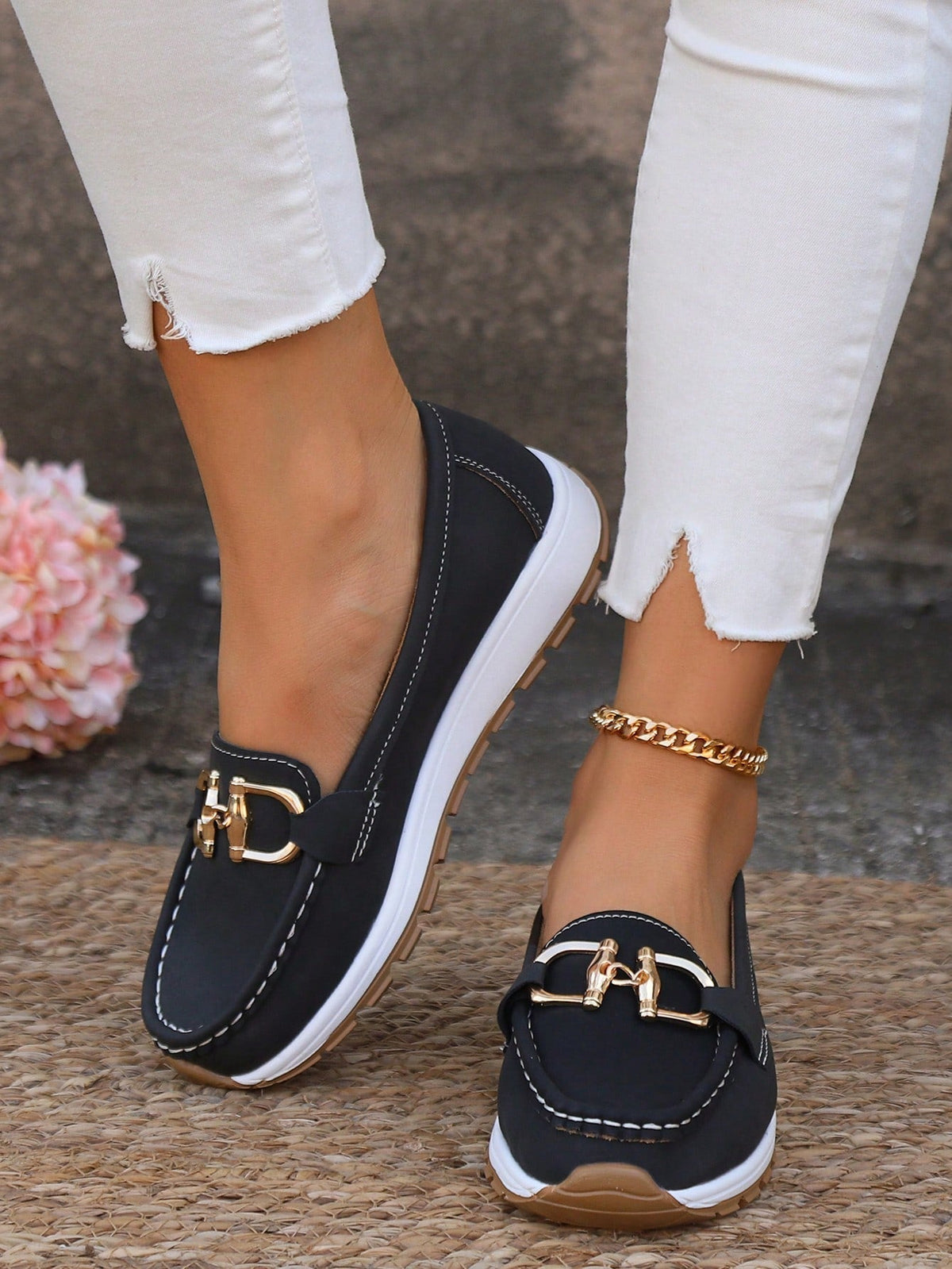 Ellie | Flat Loafers with Buckle
