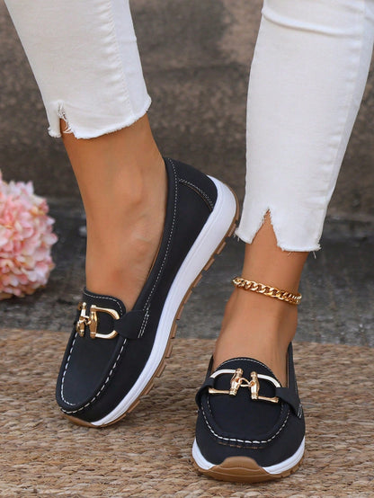 Ellie | Flat Loafers with Buckle
