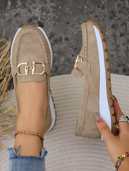 Ellie | Flat Loafers with Buckle