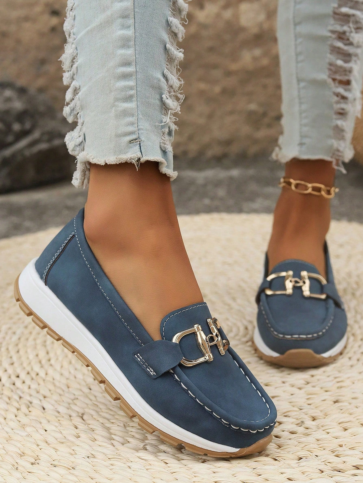 Ellie | Flat Loafers with Buckle