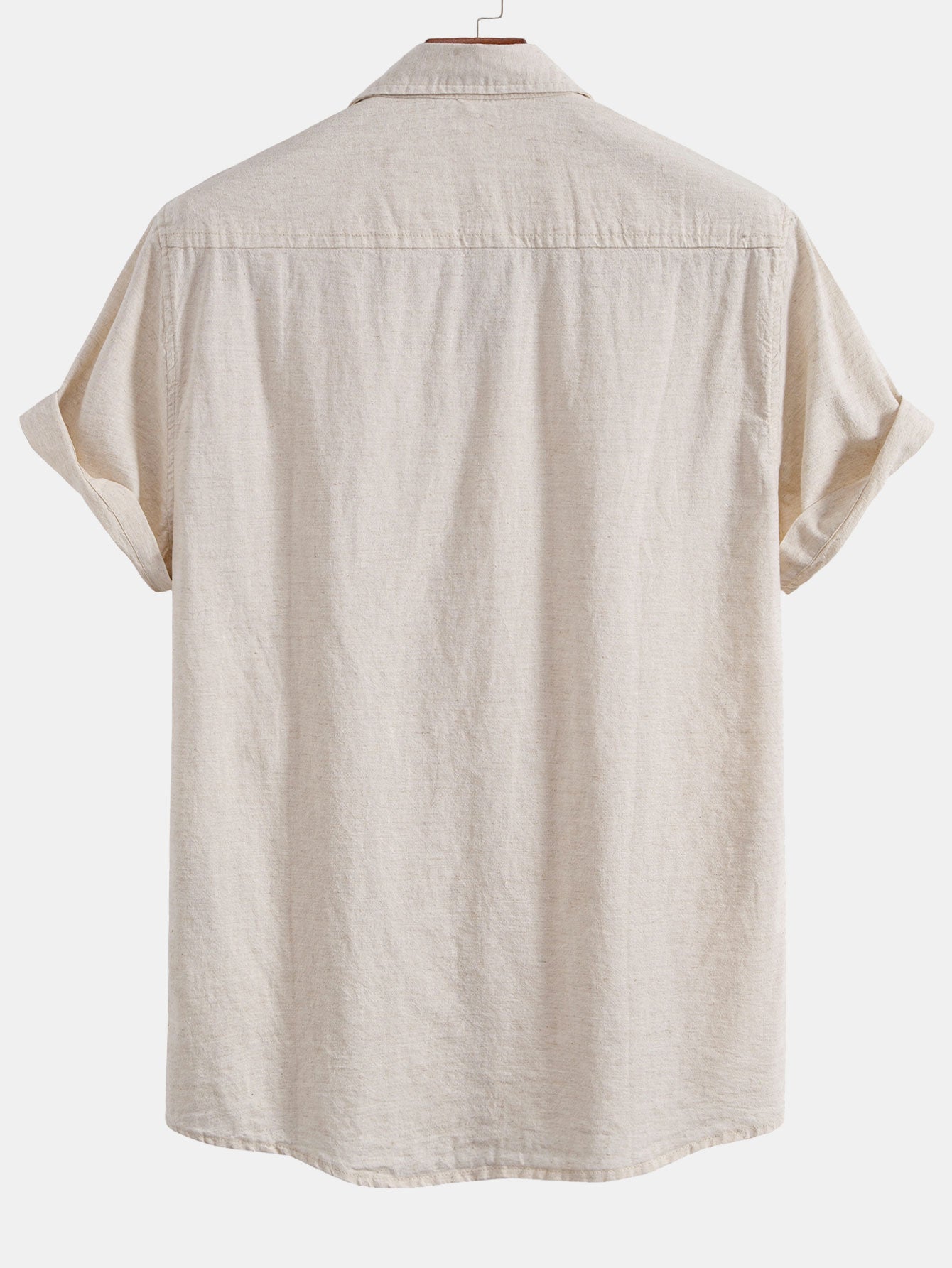 Elegant Men’s Linen Shirt with Pocket and Button