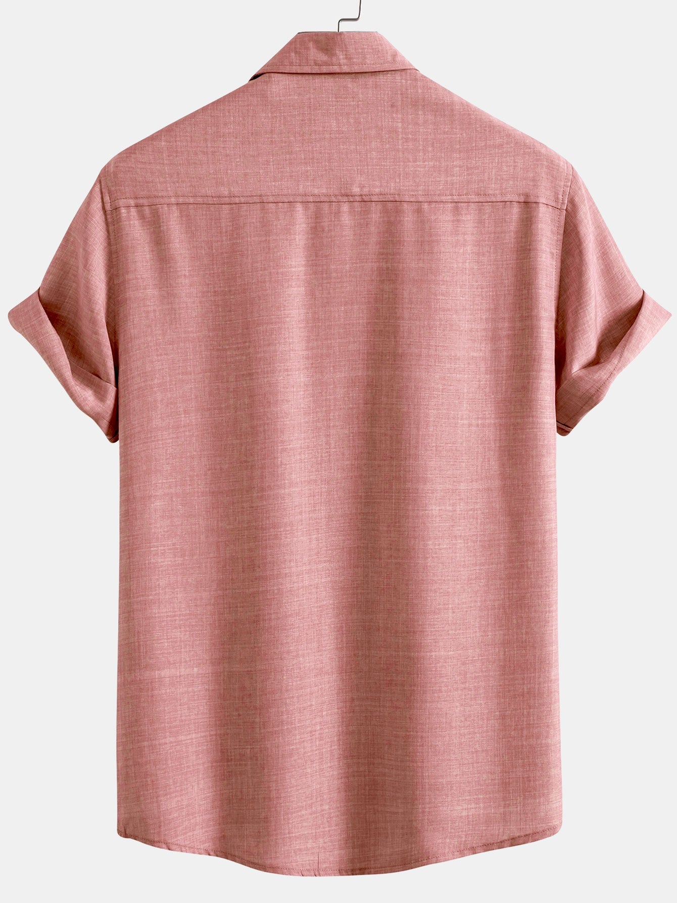 Casual Comfort: Textured Shirt with Two Pockets & Linen Trousers