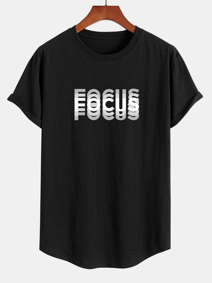Focus Cotton Arc Hem T-Shirt