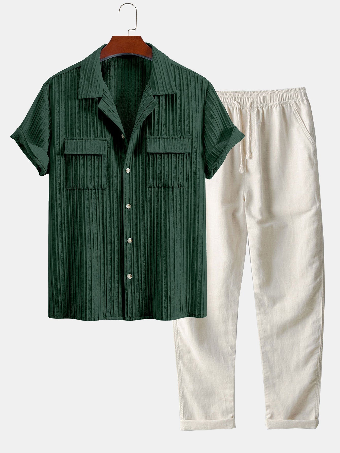 Breezy Summer Look: Cuban Shirt & Linen Pants Set
