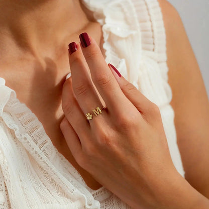 Custom Pet Initial Ring