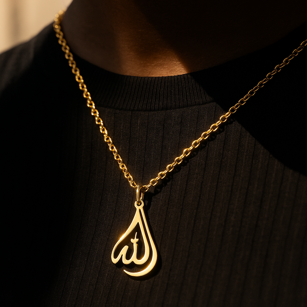 Allah Calligraphy Necklace Waterproof