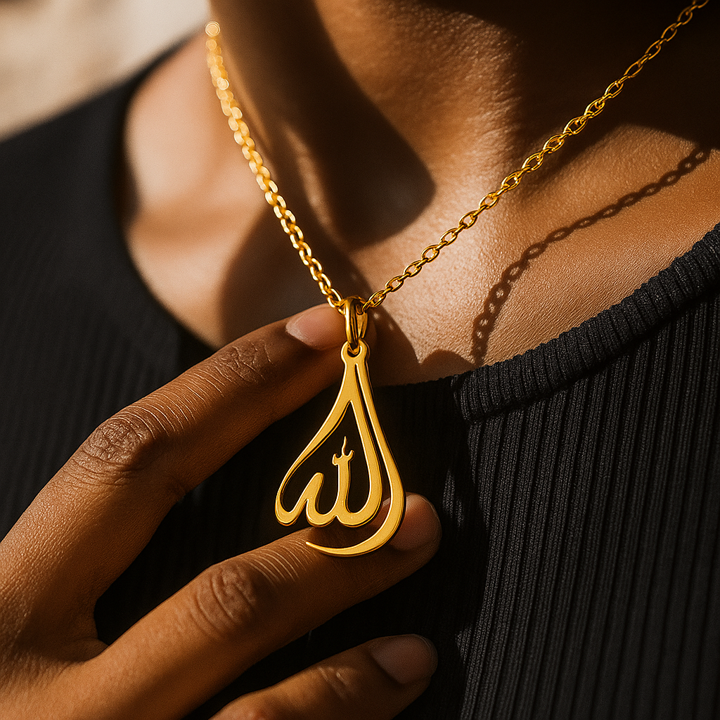 Allah Calligraphy Necklace Waterproof