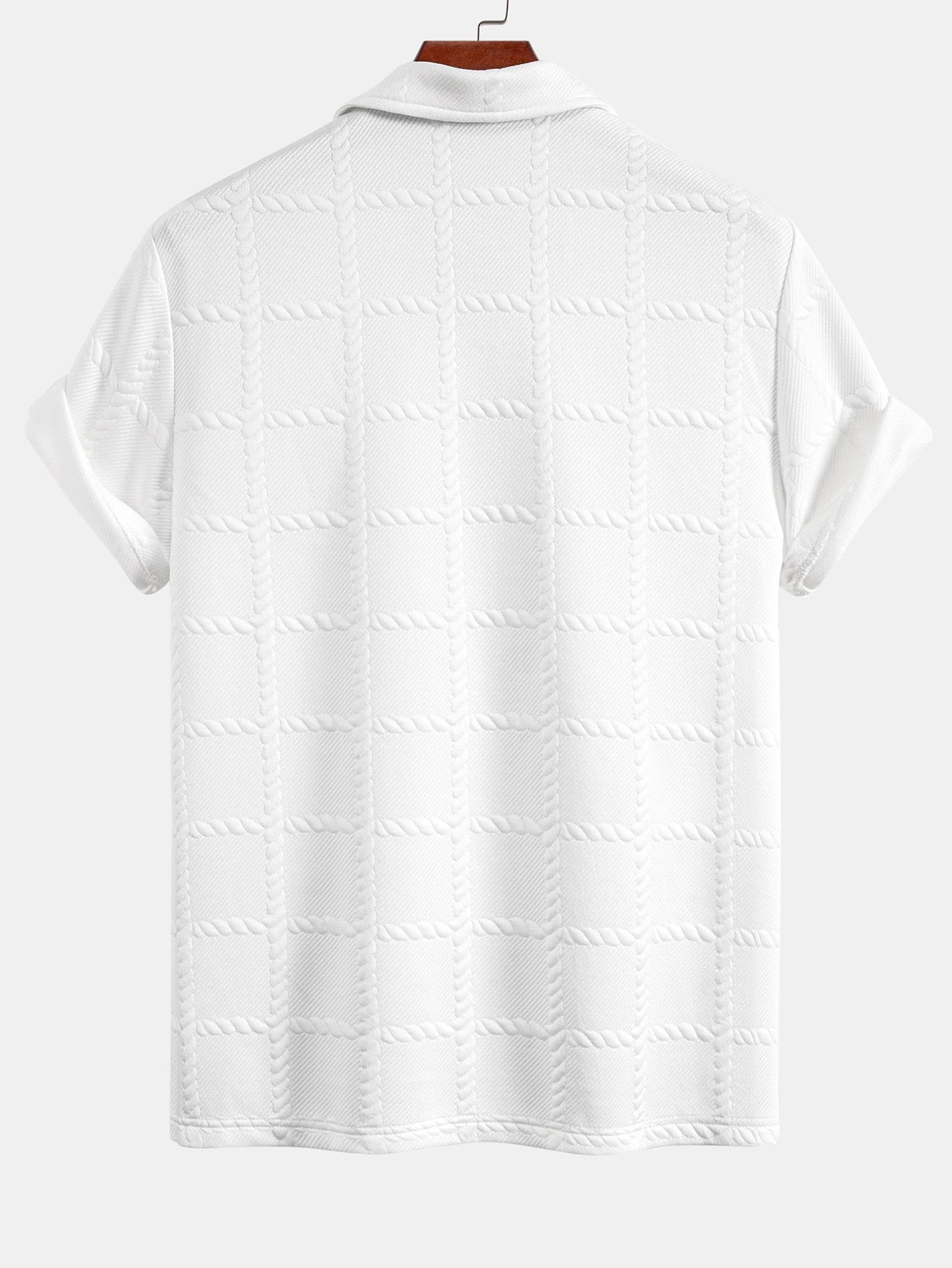 Stylish Jacquard Check Polo – Classic Fit