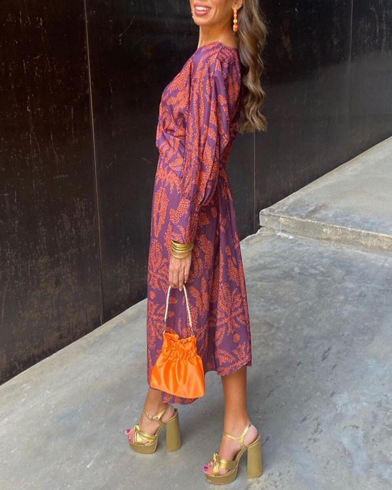 Eleanor | Vintage Print Midi Dress