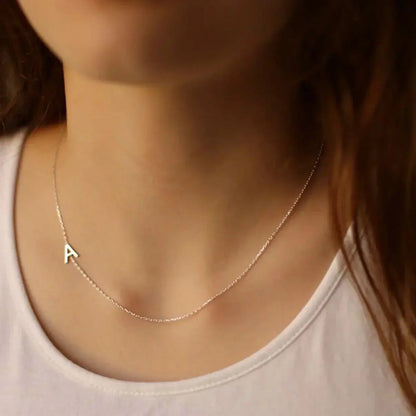 Custom Sideways Initial Necklace