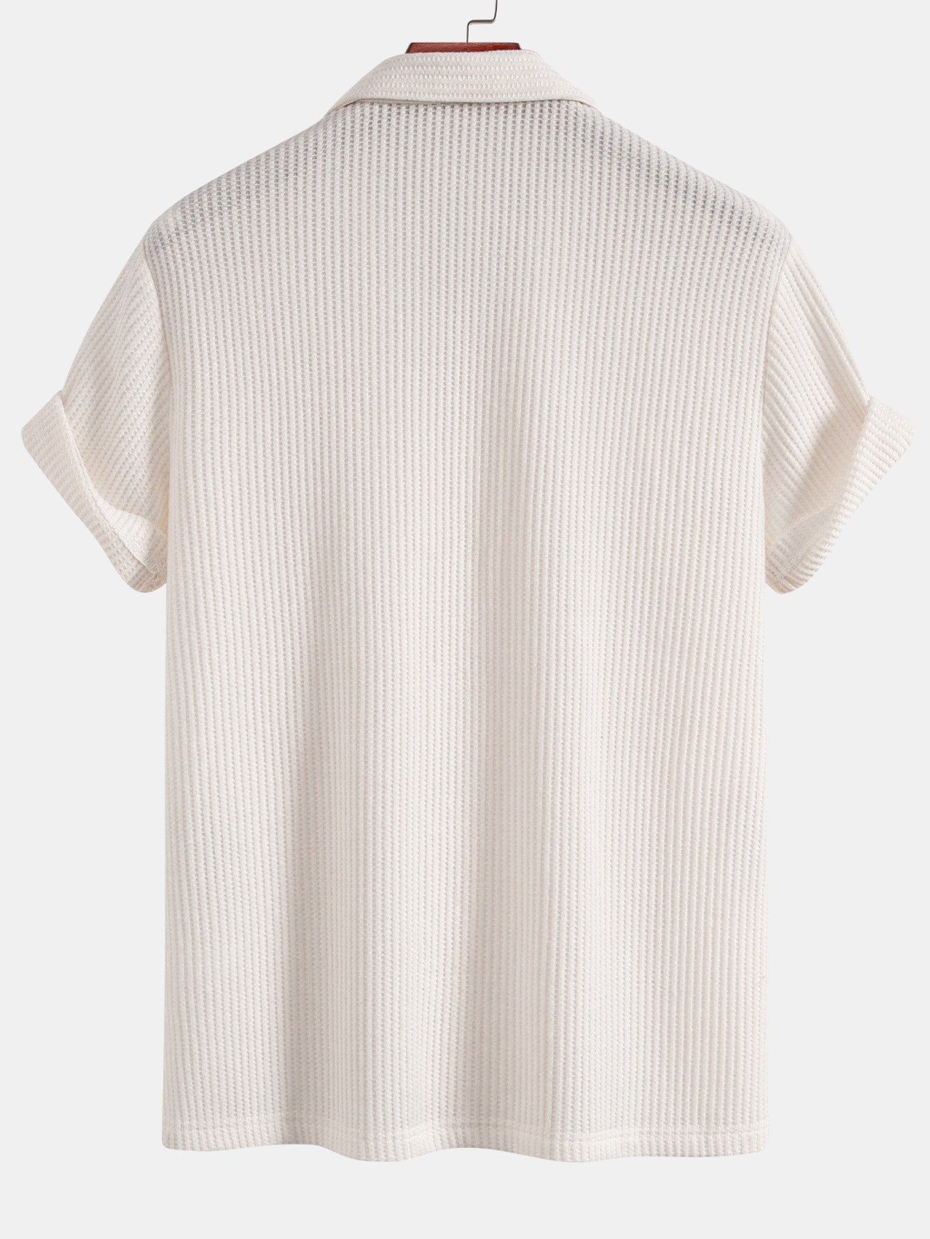 Men’s Waffle-Style Shirt with Drawstring Knit Shorts