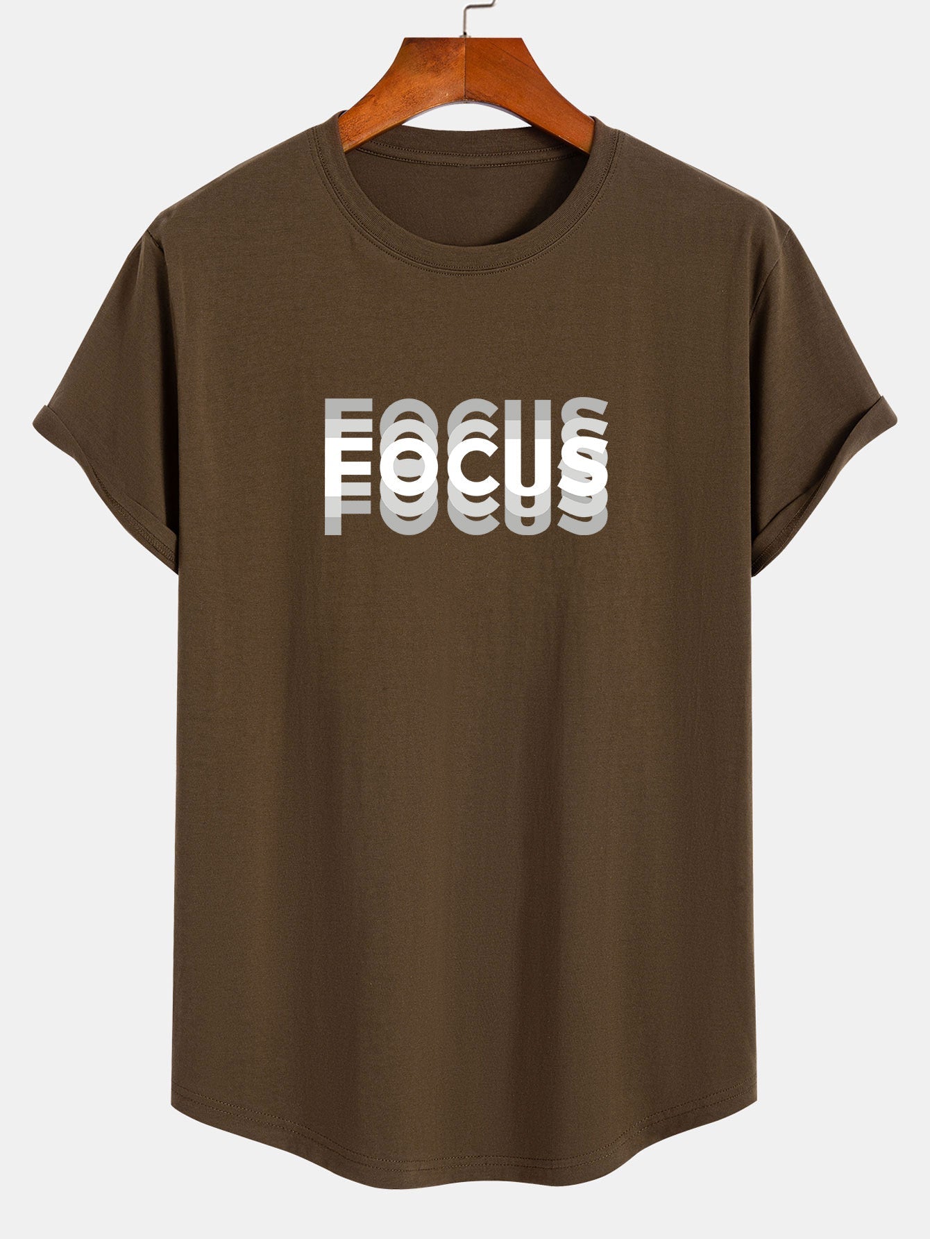 Focus Cotton Arc Hem T-Shirt