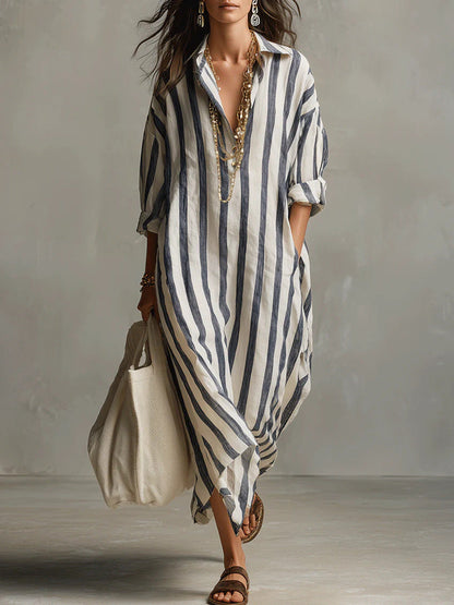 Hazel | Striped Maxi Dress