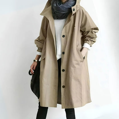 Lena - Relaxed Hooded Trenchcoat