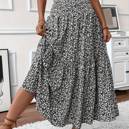 Feminine Elena Ditsy Floral Midi Skirt