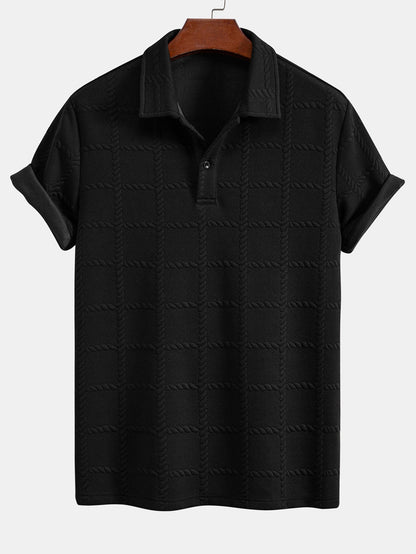 Stylish Jacquard Check Polo – Classic Fit