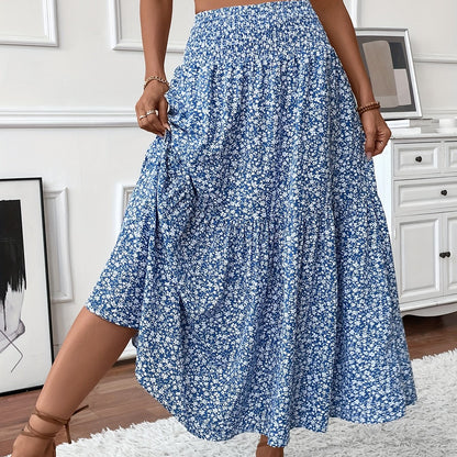 Feminine Elena Ditsy Floral Midi Skirt