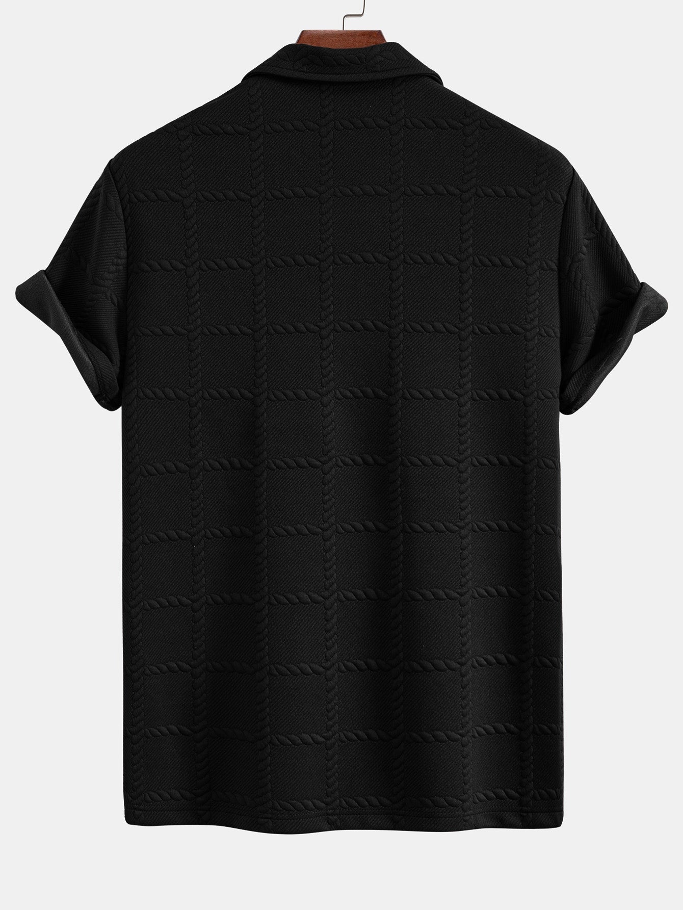 Stylish Jacquard Check Polo – Classic Fit