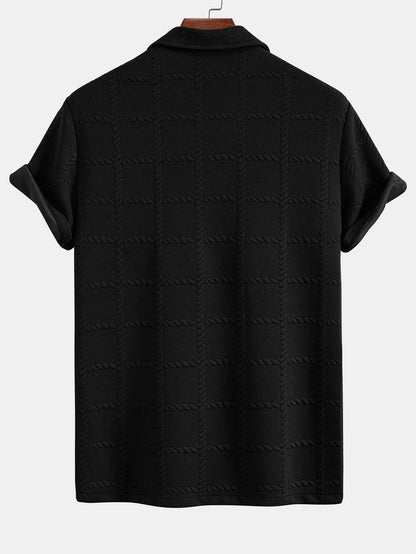 Stylish Jacquard Check Polo – Classic Fit