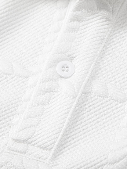 Stylish Jacquard Check Polo – Classic Fit