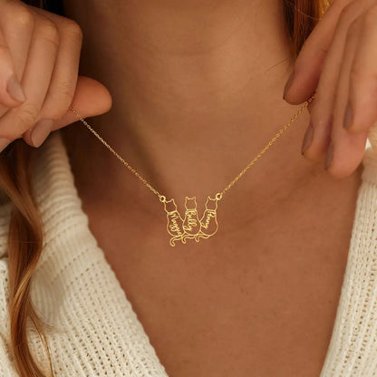 Custom Cat Name Necklace