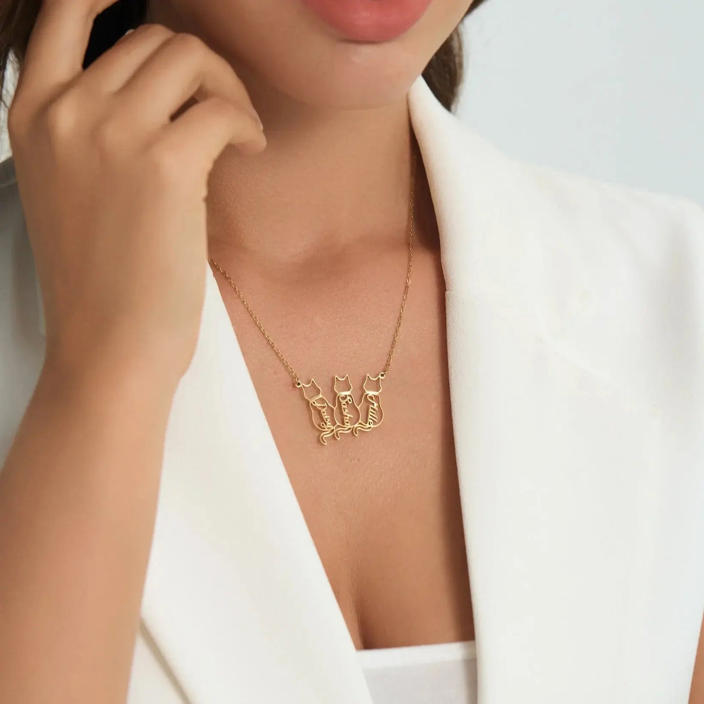 Custom Cat Name Necklace