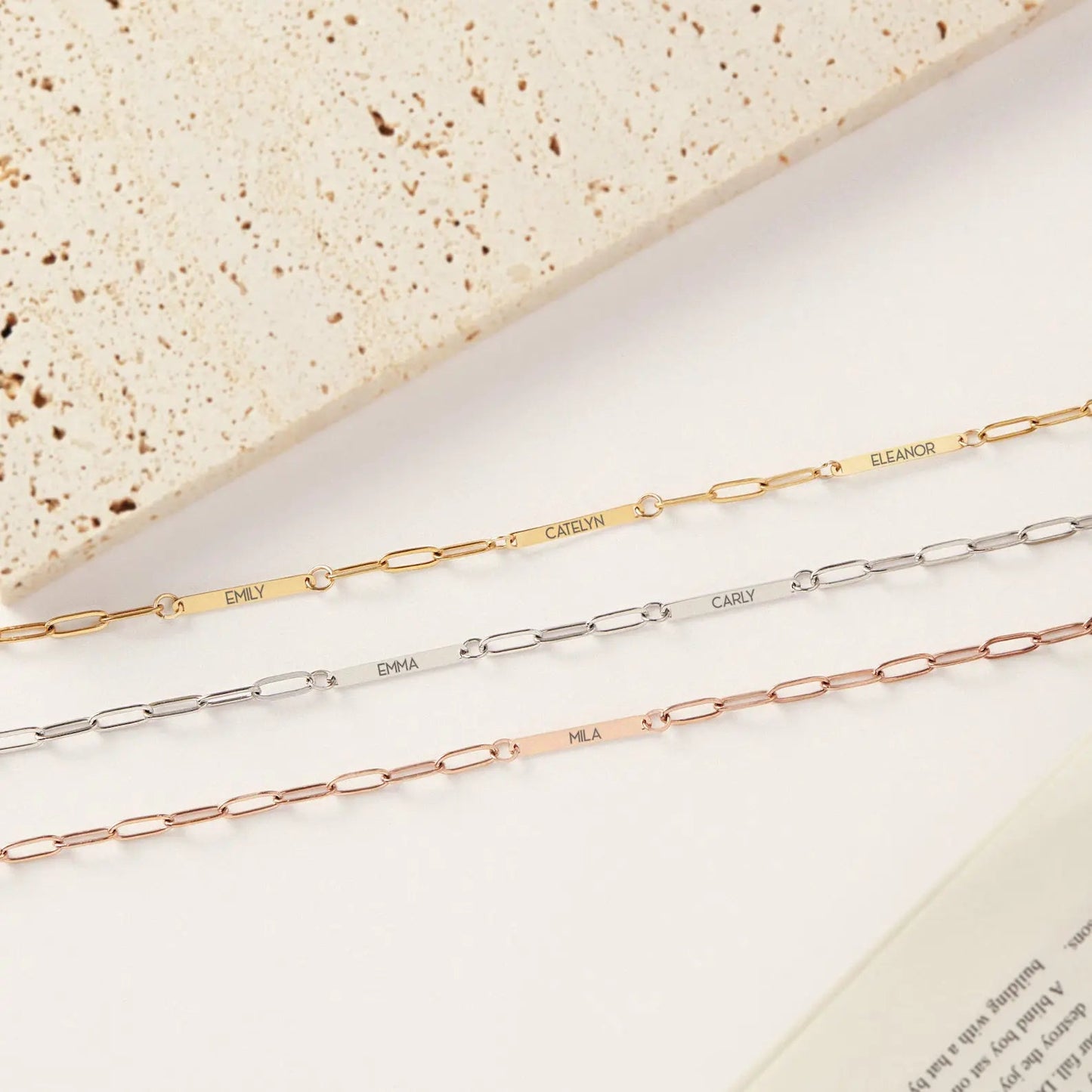 Custom Name Bar Necklace