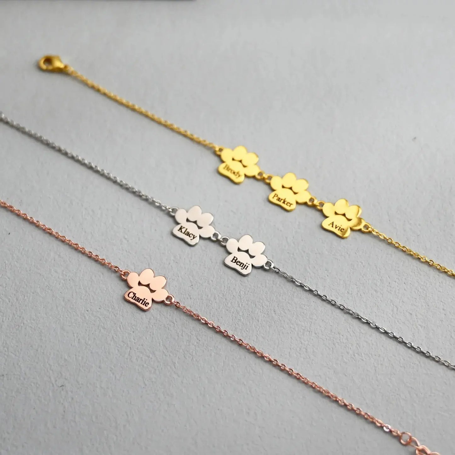 Custom Paw Name Anklet