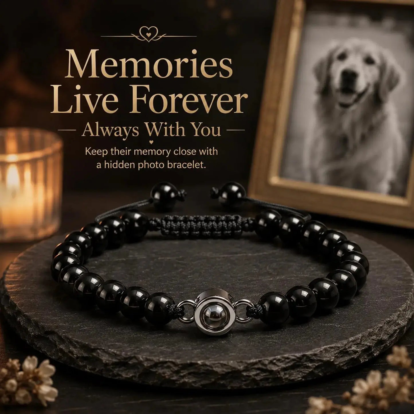 Custom Tiger Eye Photo Projection Bracelet