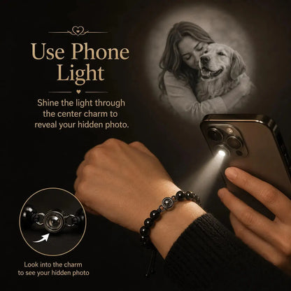 Custom Tiger Eye Photo Projection Bracelet