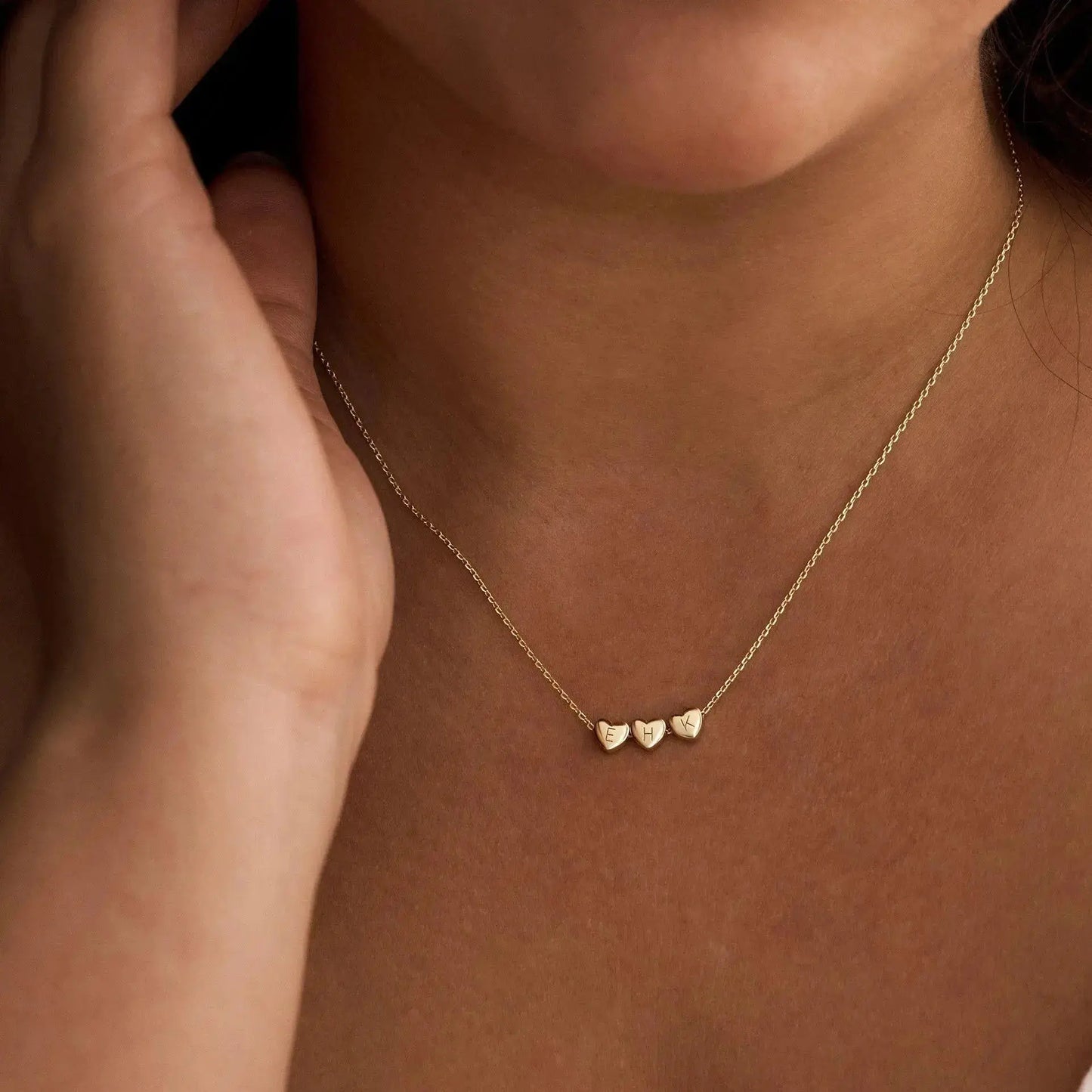Custom Heart Initial Necklace