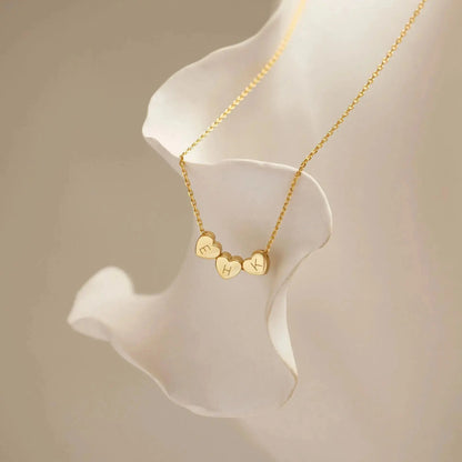 Custom Heart Initial Necklace