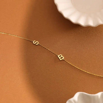 Custom Sideways Initial Bracelet