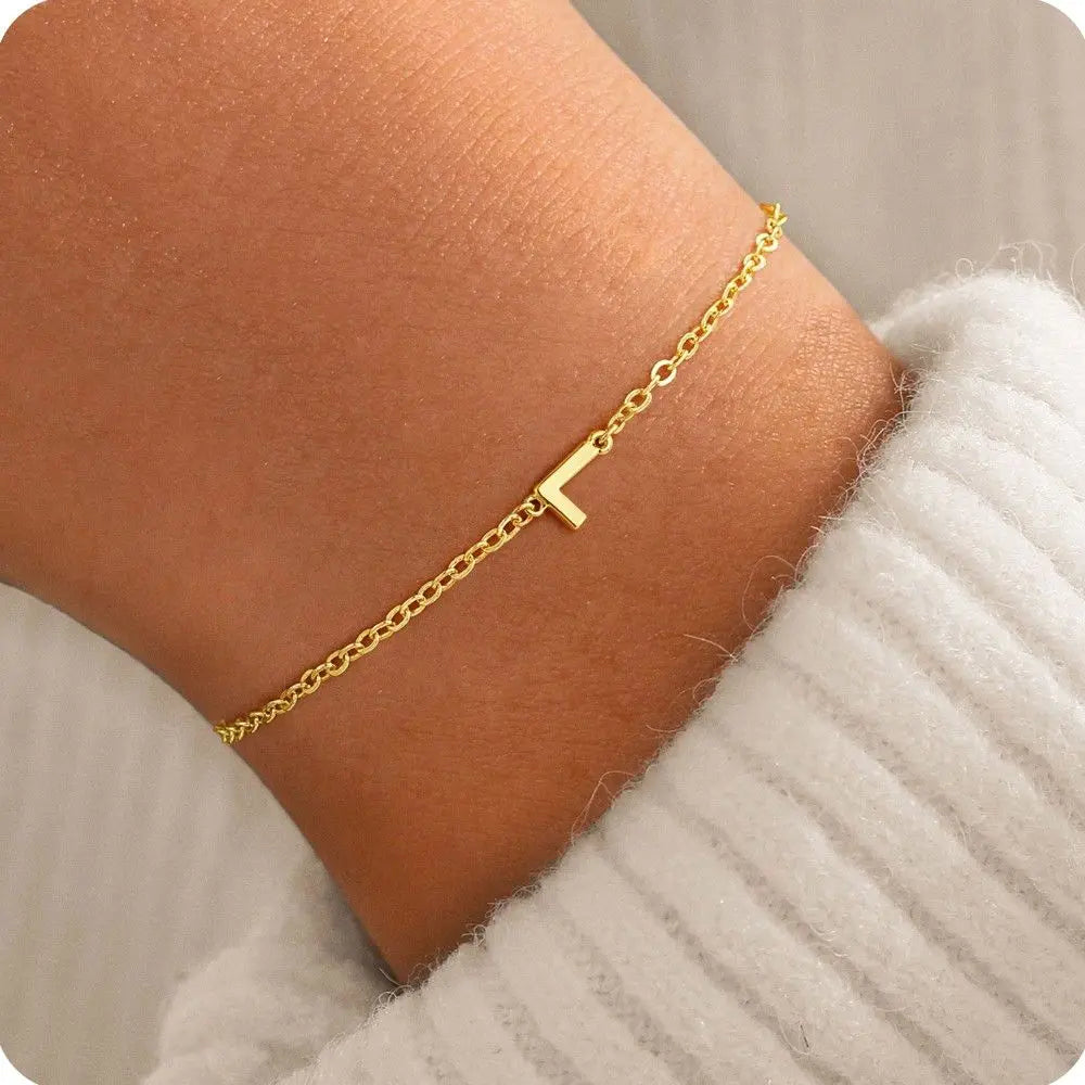 Custom Sideways Initial Bracelet