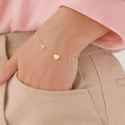 Custom Sideways Initial Bracelet