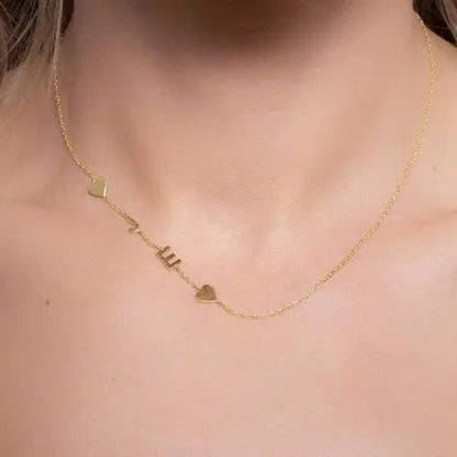 Custom Sideways Initial Necklace