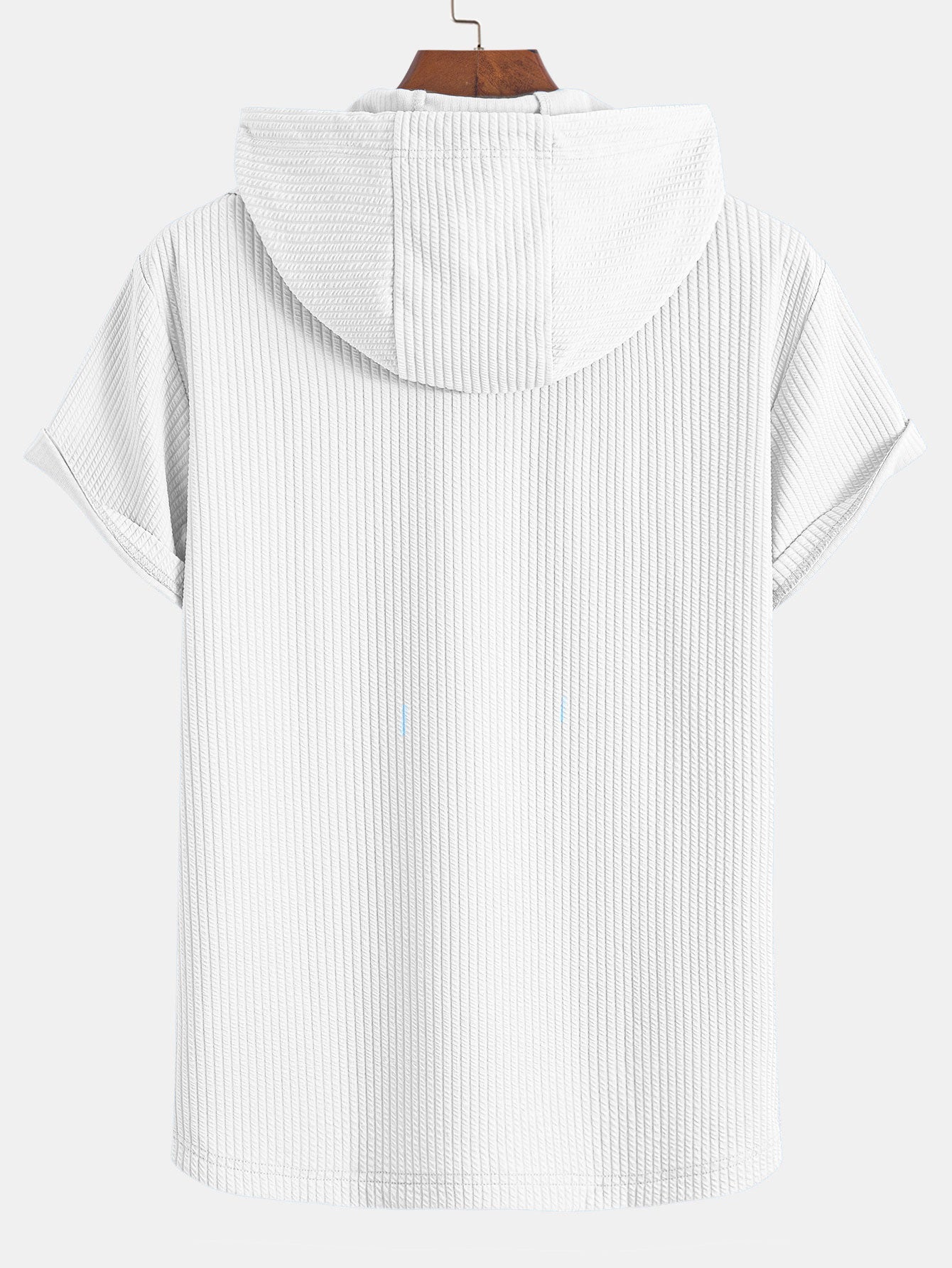 Ribbed LoungeFit™ Hooded Set – Kangaroo Pocket Tee & Drawstring Shorts