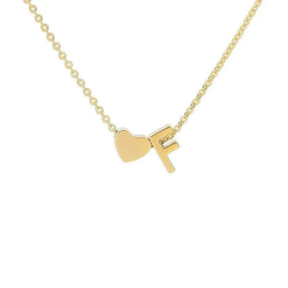 Heart Initial Necklace
