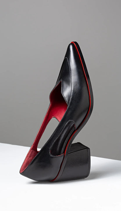 DORA | Elegant sculpted court shoes with a low heel for a refined look