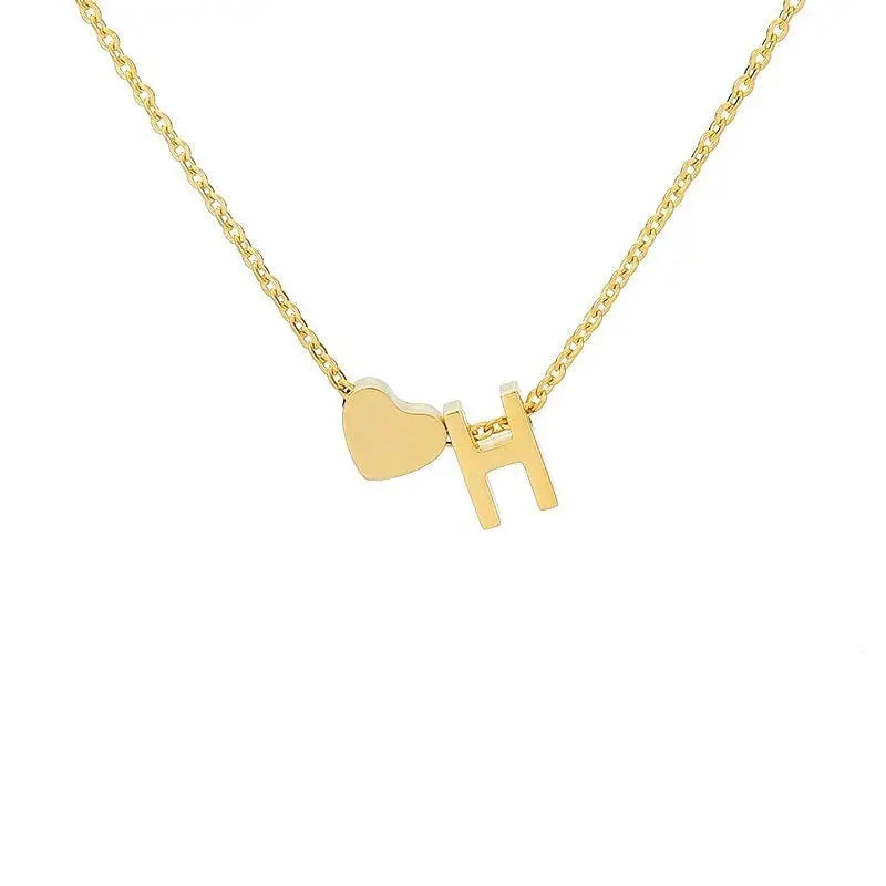 Heart Initial Necklace