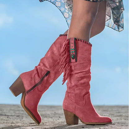 HARLOW | Classic Western Fringe Boots