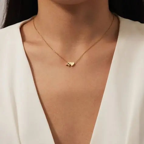 Heart Initial Necklace
