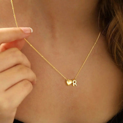 Heart Initial Necklace