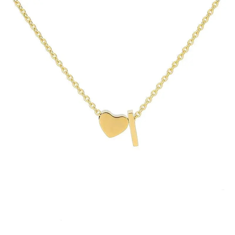 Heart Initial Necklace
